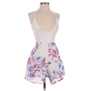 White Floral Rompers | SIZE S